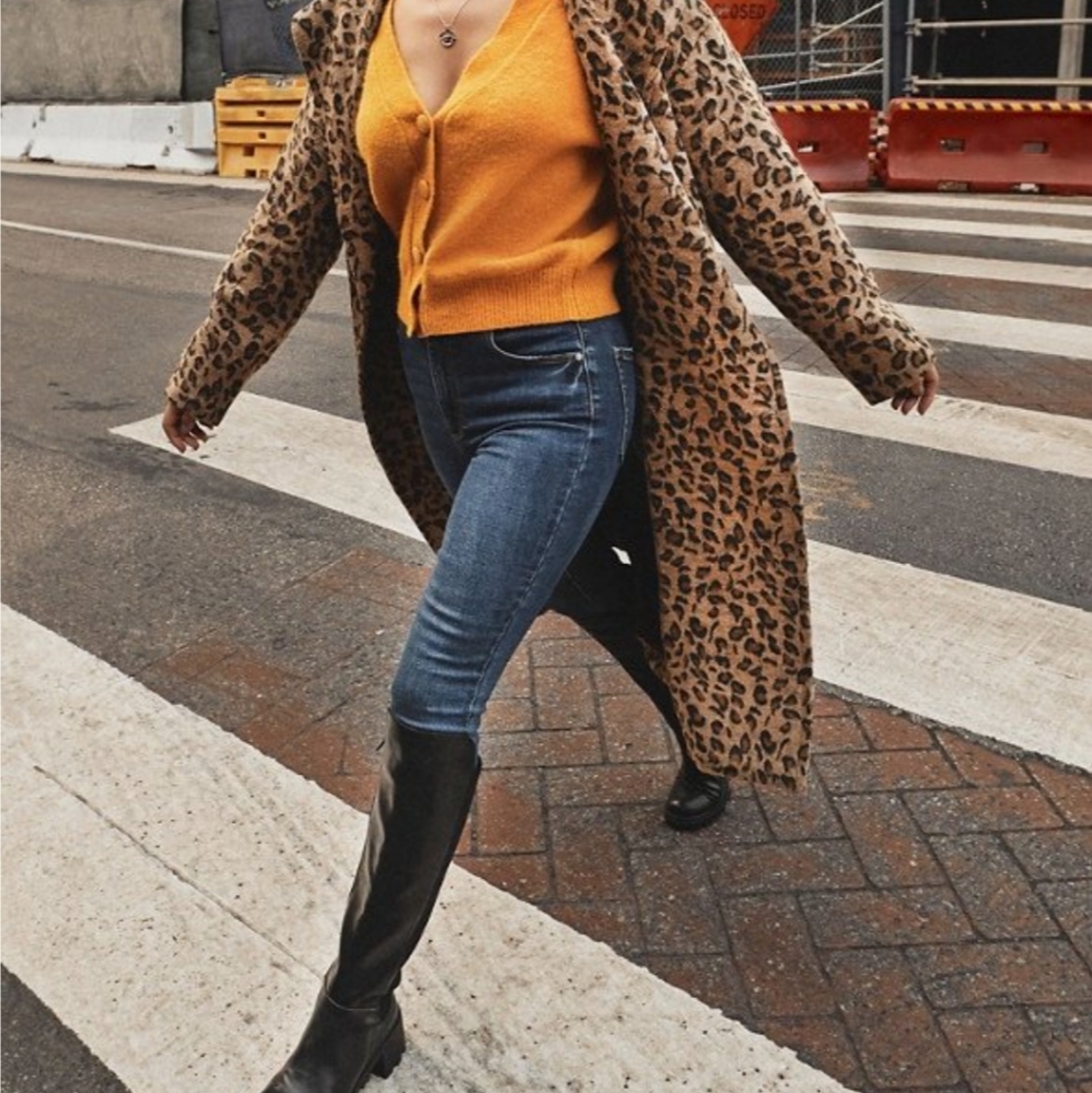 Knee high lug sole boots
